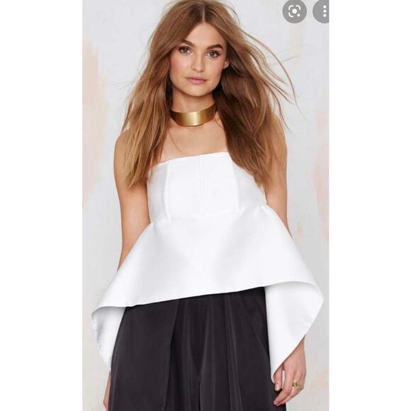 NWT SOLACE London Loletta Black Strapless High Low Top size 4 - Picture 2 of 13